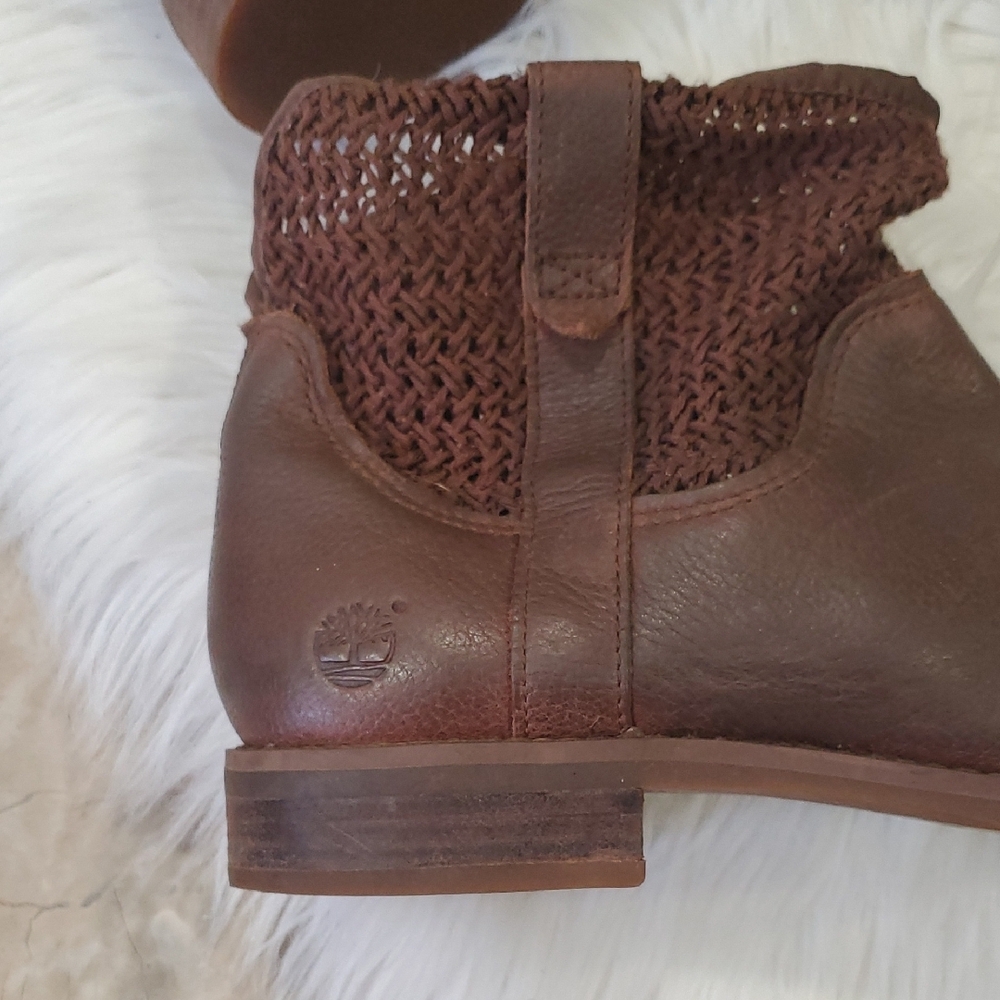 Timberland Savin Hill  Elegant Brown Chelsea Leather Ankle Booties Boots - Picture 7 of 15